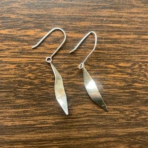 Sterling Forever Sterling Silver Willow Drop Earrings (bent post)